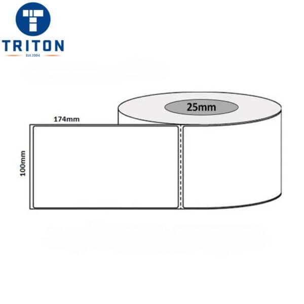 Direct Thermal Freight Labels 100 x 174 White, Perforated, 25mm core
