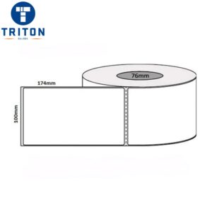 Direct Thermal Freight Labels 100 x 174 White, Perforated, 76mm core