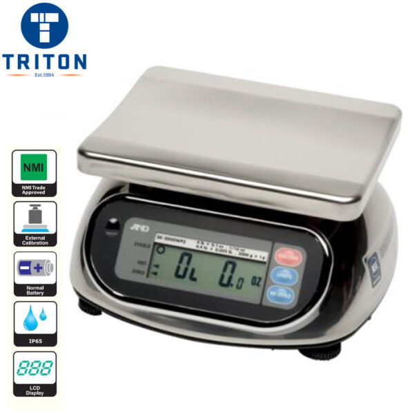 A&D Bench Scale Waterproof Stainless SK-WP